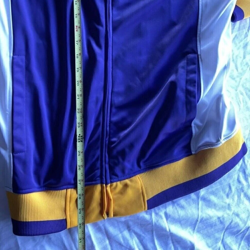 Vintage Los Angeles Lakers Jacket Purple Yellow UNK BLUE LABEL Men’s sz Large - Picture 3 of 13